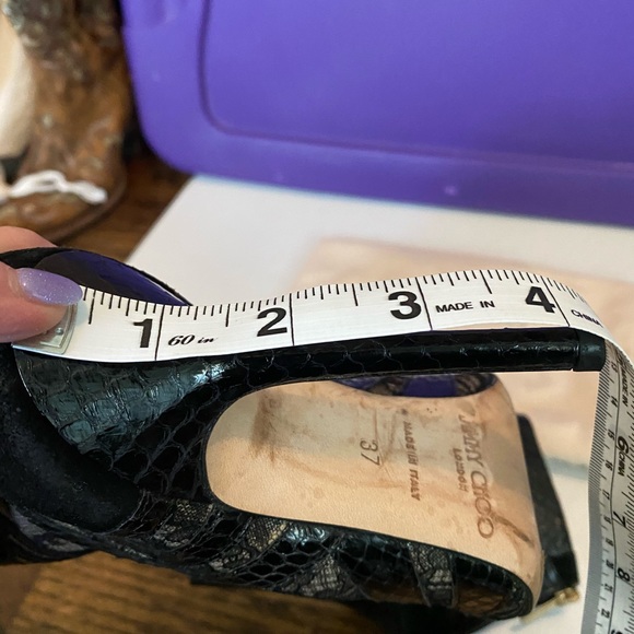 AUTHENTIC Jimmy Choo ankle peep toe boots. PURCHASED IN LONDON - Picture 6 of 10